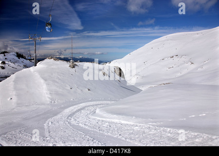 Le centre de ski de Kellaria, Mt. Le Parnassos (près de Arachova et Delphi) , de Béotie ('Boeotia'), Centre de la Grèce. Banque D'Images