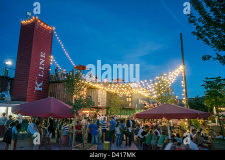 Bar en plein air, Frau Gerolds Garten, Kreis 5, Zurich, Suisse Banque D'Images