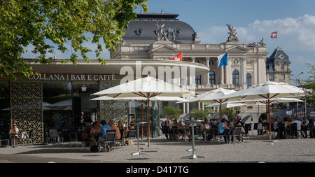 Collana Bar Restaurant , Opéra de Zurich, Zurich, Suisse Banque D'Images