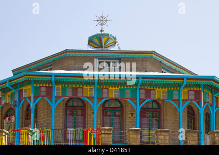 L'extérieur au-dessus de l'église Entoto Maryam Addis Ababa Ethiopie Afrique Banque D'Images