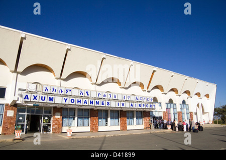 Axum airport, le nord de l'Ethiopie du sud Banque D'Images