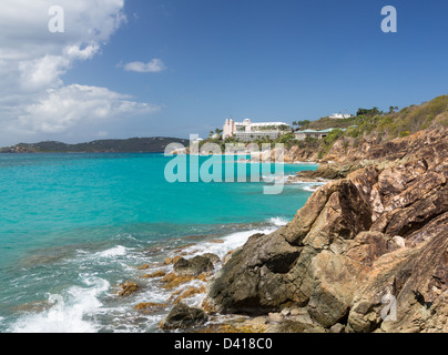 Scène de plage sur l'île de Saint Thomas dans les îles Vierges américaines ILES VIERGES AMÉRICAINES Banque D'Images