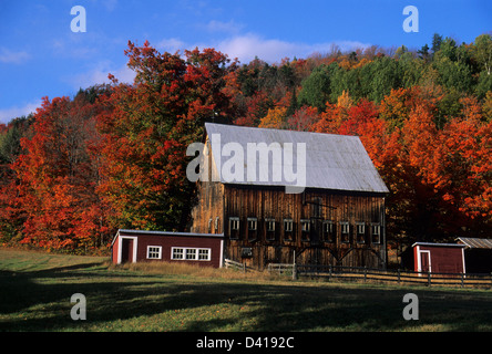 Elk280-1178 New York, East Central Vermont, grange Banque D'Images