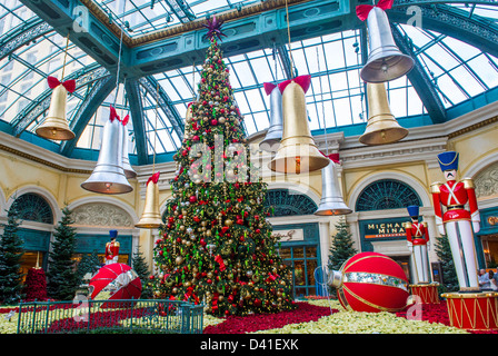 Saison d'hiver en hôtel Bellagio Conservatory & Botanical Gardens Banque D'Images