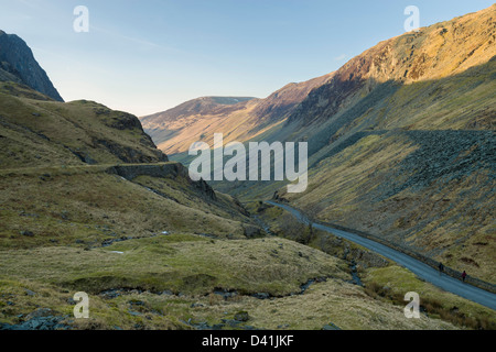 B 5289 Honister Pass, Cumbria, Parc National de Lake District, England, UK Banque D'Images