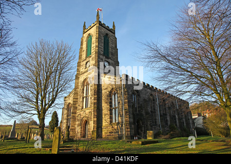 St Giles l'Abbé église paroissiale à Cheadle Staffordshire England UK Personnel Banque D'Images