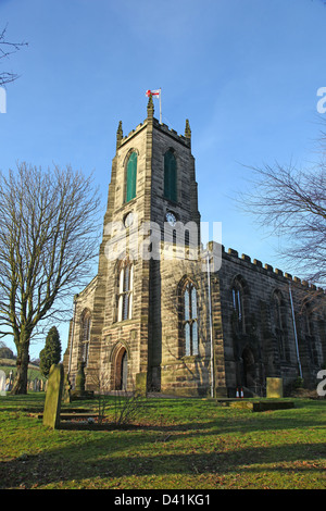 St Giles l'Abbé église paroissiale à Cheadle Staffordshire England UK Personnel Banque D'Images