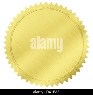 Label gold seal with clipping path inclus Banque D'Images