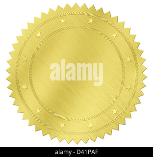 Label gold seal with clipping path inclus Banque D'Images