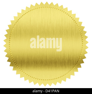 Label gold seal with clipping path inclus Banque D'Images