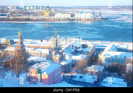 La Russie Nizhny Novgorod vue Novembre Banque D'Images