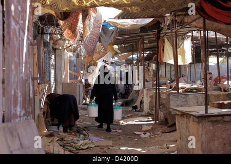 Quartier pauvre à Marrakech Banque D'Images