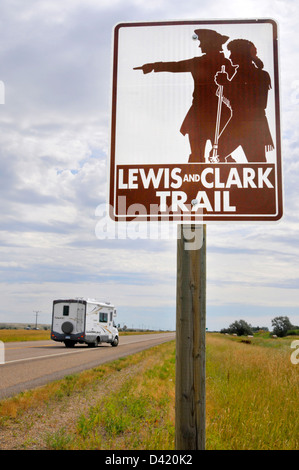 Lewis et Clark Trail US Route 2 Montana Banque D'Images