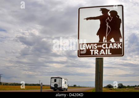 Lewis et Clark Trail US Route 2 Montana Banque D'Images