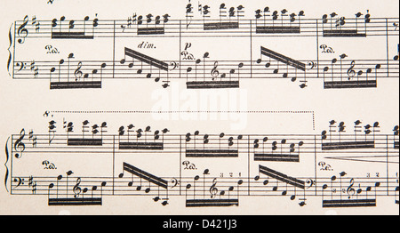 notation musicale Banque D'Images