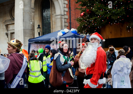 Grande Course de pudding, Londres, Angleterre Banque D'Images