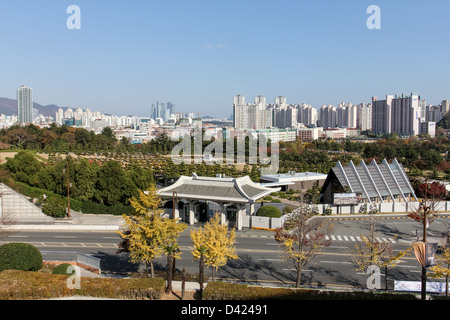 Au Cimetière commémoratif des Nations Unies à Busan, Corée du Sud Banque D'Images