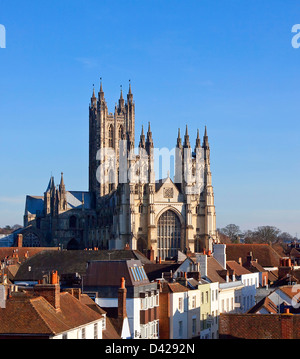 La Cathédrale de Canterbury. Une vue sur les toits. Kent England UK. Prises à partir de l'Théâtre Marlowe Banque D'Images