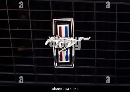 Logo cheval de course sur Ford Mustang Boss 429 Voiture de sport Banque D'Images