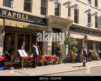 Cafe Napoli, Mulberry Street, Little Italy, NEW YORK Banque D'Images