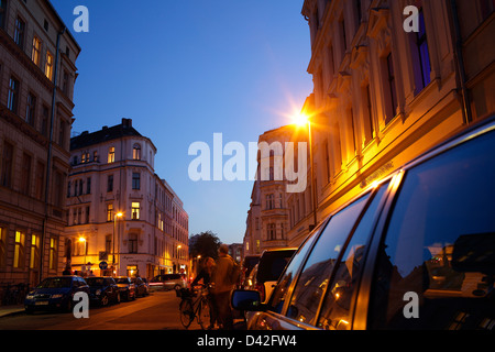 Berlin, Allemagne, les bâtiments rénovés dans le coin de rue Tucholskystrasse Août Banque D'Images