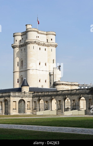 La tour principale du Château de Vincennes (château), Vincennes, France. Banque D'Images