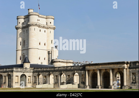 La tour principale du Château de Vincennes (château), Vincennes, France. Banque D'Images