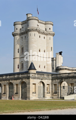 La tour principale du Château de Vincennes (château), Vincennes, France. Banque D'Images