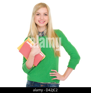 Portrait of smiling student girl Banque D'Images