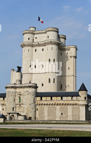 La tour principale du Château de Vincennes (château), Vincennes, France. Banque D'Images