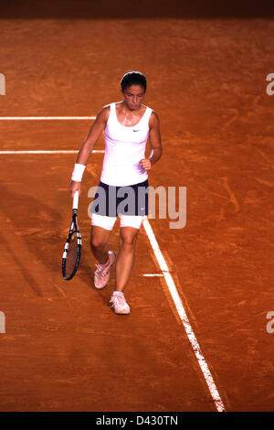 Acapulco, Mexique, Tennis Open 2013 - Sara Errani de l'Italie réagit pendant jour 6 journée à la finale sur Mexican Open 2013. Banque D'Images