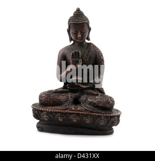 Une statuette en bronze de Bouddha Banque D'Images