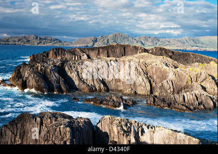 Voir l'ensemble de Garinish Ballydonegan Bay vers Allihies, Péninsule de Beara, comté de Cork, Irlande Banque D'Images