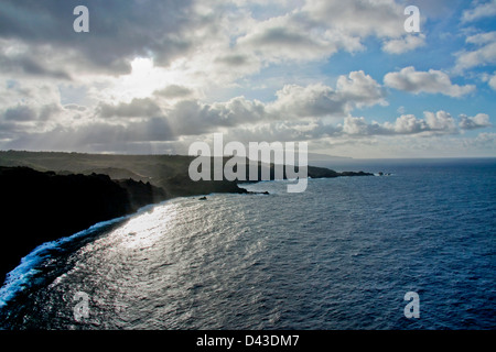 Papanalahoa point rivage dans Maui, Hawaii Banque D'Images