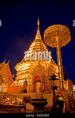 Le temple Doi Suthep, à Chiang Mai, Thaïlande Banque D'Images