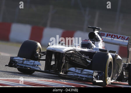 Sport Automobile : Championnat du Monde de Formule 1 de la FIA 2013, essais à Barcelone, Pastor Maldonado (VEN, Williams F1) Banque D'Images