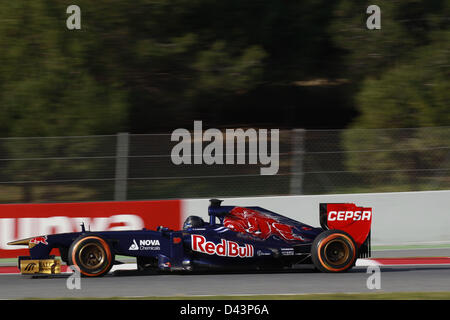 Sport Automobile : Championnat du Monde de Formule 1 de la FIA 2013, essais à Barcelone, Daniel Ricciardo (AUS, Scuderia Toro Rosso) Banque D'Images