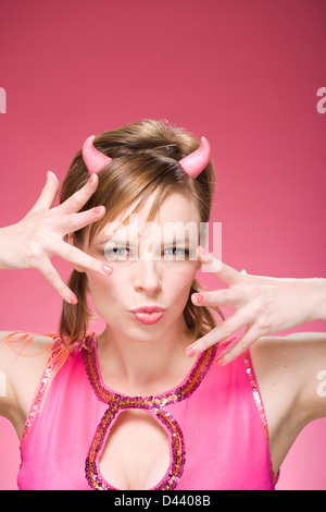 De Making Faces Banque D'Images