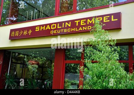 Vue sur l'entrée du temple Shaolin à Berlin, Allemagne, 17 septembre 2011. Fotoarchiv für ZeitgeschichteS.Steinach Banque D'Images