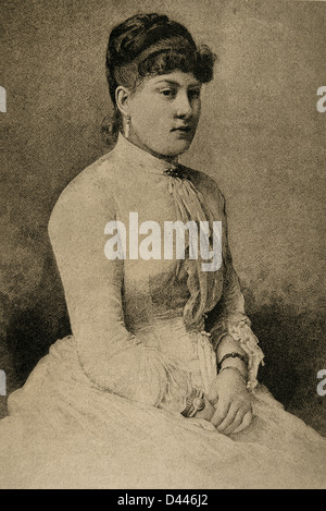 Letizia Ramolino (1750-1836). Mère de Napoléon Ier. Dans la Péninsule Ibérique gravure Illustration, 1888. Banque D'Images
