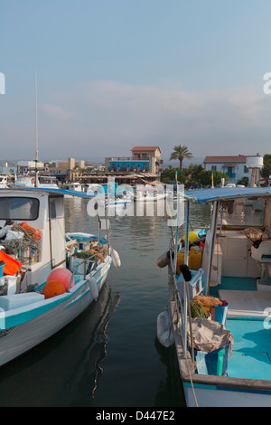 Bateaux dans port, Latchi, Chypre Banque D'Images