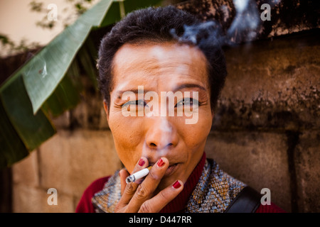 Un portrait d'un déplacement à Phrae, Thaïlande. Banque D'Images