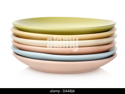 Les plaques de couleur isolé sur fond blanc Banque D'Images