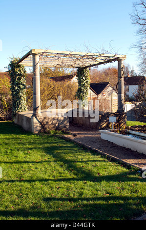 Le Triclinium dans le jardin de Fishbourne Roman Palace, près de Chichester, West Sussex, UK Banque D'Images