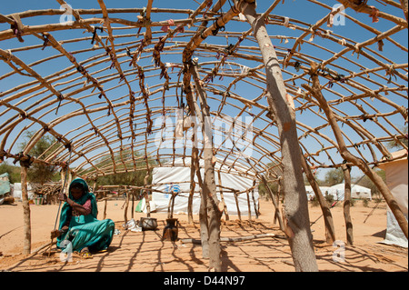 Djibo, BURKINA FASO, la plupart des réfugiés maliens du camp de réfugiés touareg, à Mentao du HCR, ils ont fui en raison de la guerre et de la terreur islamiste Banque D'Images