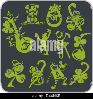 Saint Patrick - illustration. Banque D'Images