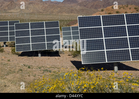 Panneaux solaires Lake Mead NEVADA USA Banque D'Images