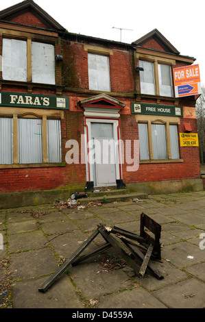 Maison publique fermée du Fara,Freehouse Attercliffe Sheffield. Banque D'Images