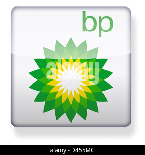 Logo BP comme une icône de l'application. Chemin de détourage inclus. Banque D'Images