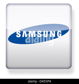 Logo Samsung comme une icône de l'application. Chemin de détourage inclus. Banque D'Images